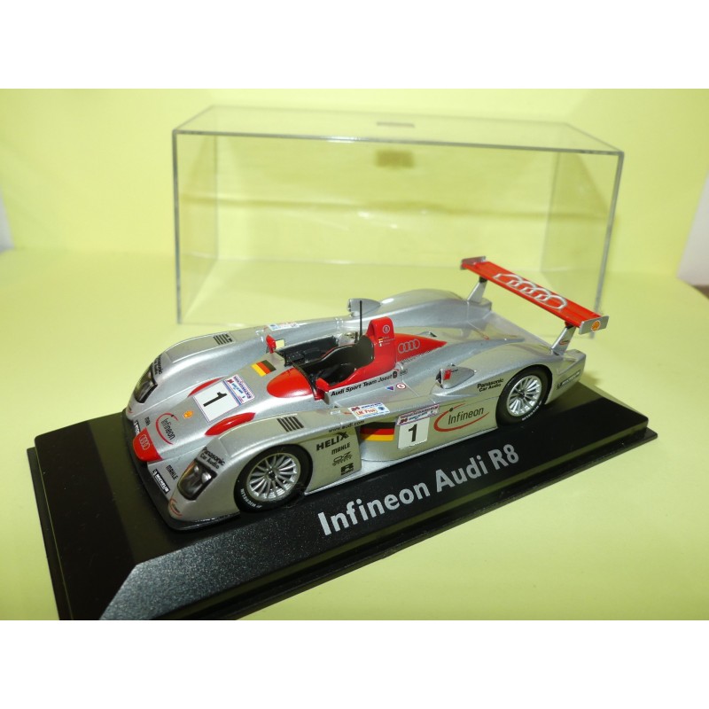 AUDI R8 NÂ°1 LE MANS 2001 MINICHAMPS 1:43 ArrivÃ©e 1Ã¨me  sans contreboite