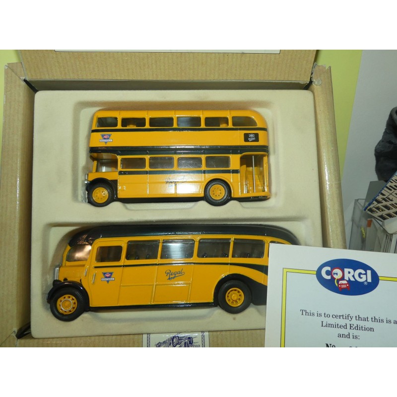 CAR BUS AEC BUS SET REGENT REGAL CORGI 96990 1:50