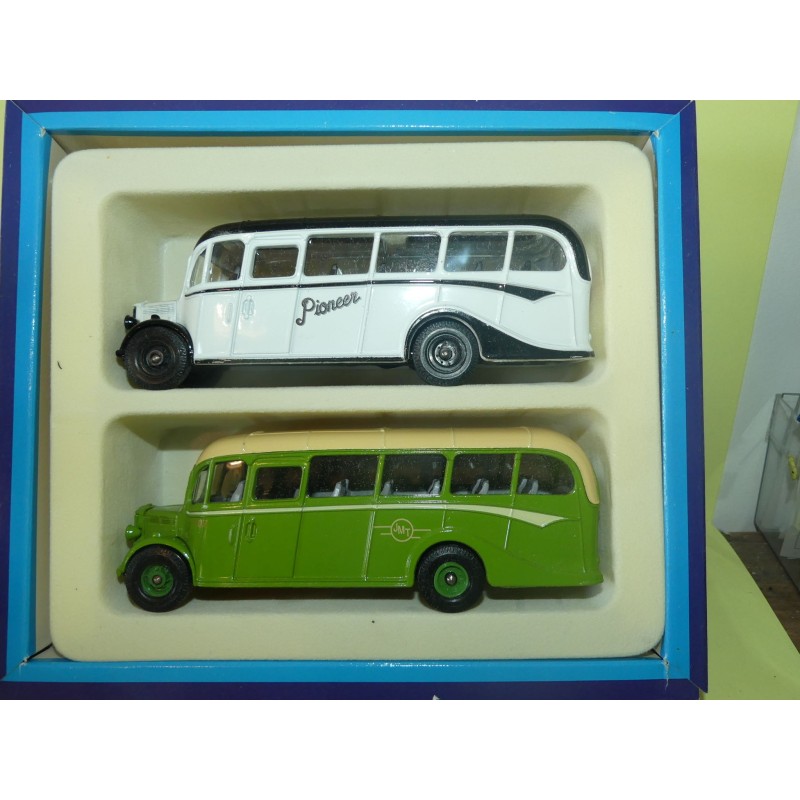 CAR BUS 2 JERSEY BEDFORD OB COACHES ISLAND TRANSPORT CORGI 97741