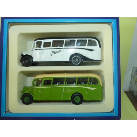 CAR BUS 2 JERSEY BEDFORD OB COACHES ISLAND TRANSPORT CORGI 97741