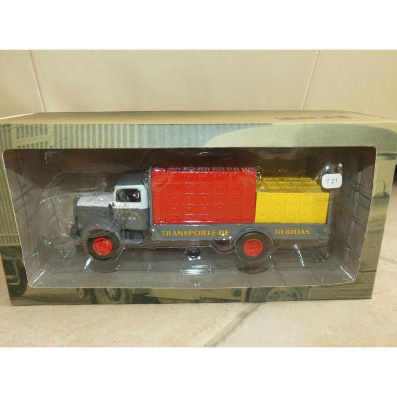 CAMION D'AUTREFOIS N°131 MERCEDES L312 1956 TRANSPORTE DE BEDIDAS ALTAYA 1:43