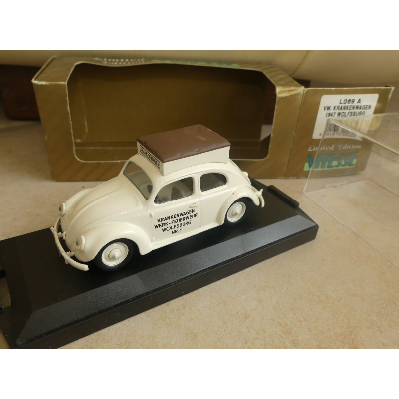 VW COCCINELLE KRANKENWAGEN 1947 WOLFSBURG VTESSE L089A 1:43