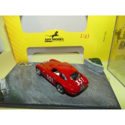 FERRARI 166 COUPE NÂ°351 MILLE MIGLIA 1951 ART MODEL ART910 dans son diorama 1:43 