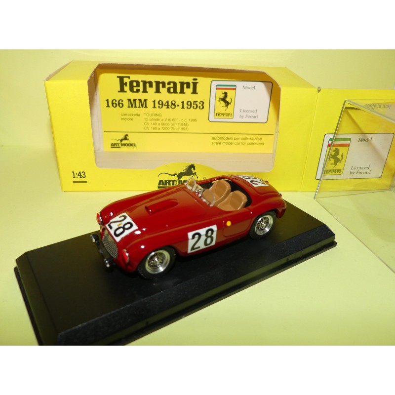 FERRARI 166 MM NÂ°28 LE MANS  1950 ART MODEL ART061 1:43 ArrivÃ©e 24Ã¨me