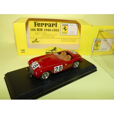 FERRARI 166 MM NÂ°28 LE MANS  1950 ART MODEL ART061 1:43 ArrivÃ©e 24Ã¨me