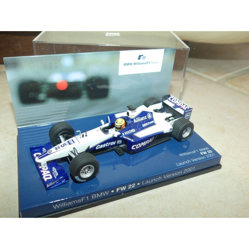 WILLIAMS FW22 GP 2001 LAUNCH VERSION R. SCHUMACHER MINICHAMPS 1:43