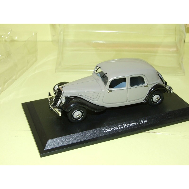 CITROEN TRACTION 22 BERLINE 1934 Gris et Noir UNIVERSAL HOBBIES 1:43 blister