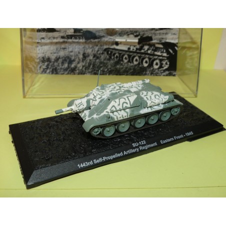 BLINDÃ‰ MILITAIRE NÂ°34 SU-122 1945 ALTAYA 1:72 dÃ©faut socle