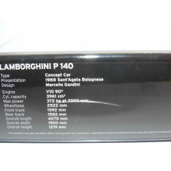 LAMBORGHINI P140 1988 Blanc IXO PRESSE 1:43