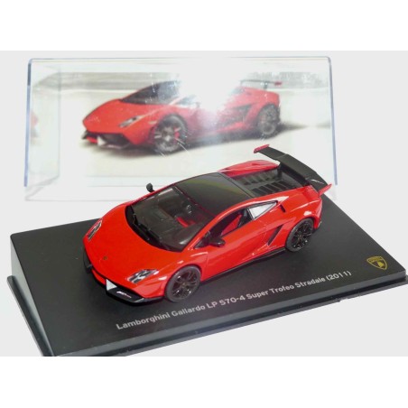 LAMBORGHINI GALLARDO LP 570-4 SUPER TROFEO STRADALE 2011 Rouge IXO PRESSE 1:43
