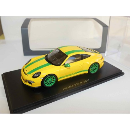 PORSCHE 911 R 2017 Jaune et Vert SPARK S4957 1:43