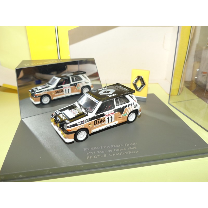 RENAULT 5 MAXI RALLYE TOUR DE CORSE 1986 CHATRIOT UNIVERSAL HOBBIES 1:43 2Ã¨me
