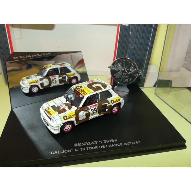 RENAULT 5 TURBO RALLYE TOUR DE FRANCE AUTO 1982 ROUBY UNIVERSAL HOBBIES 1:43 6Ã¨me