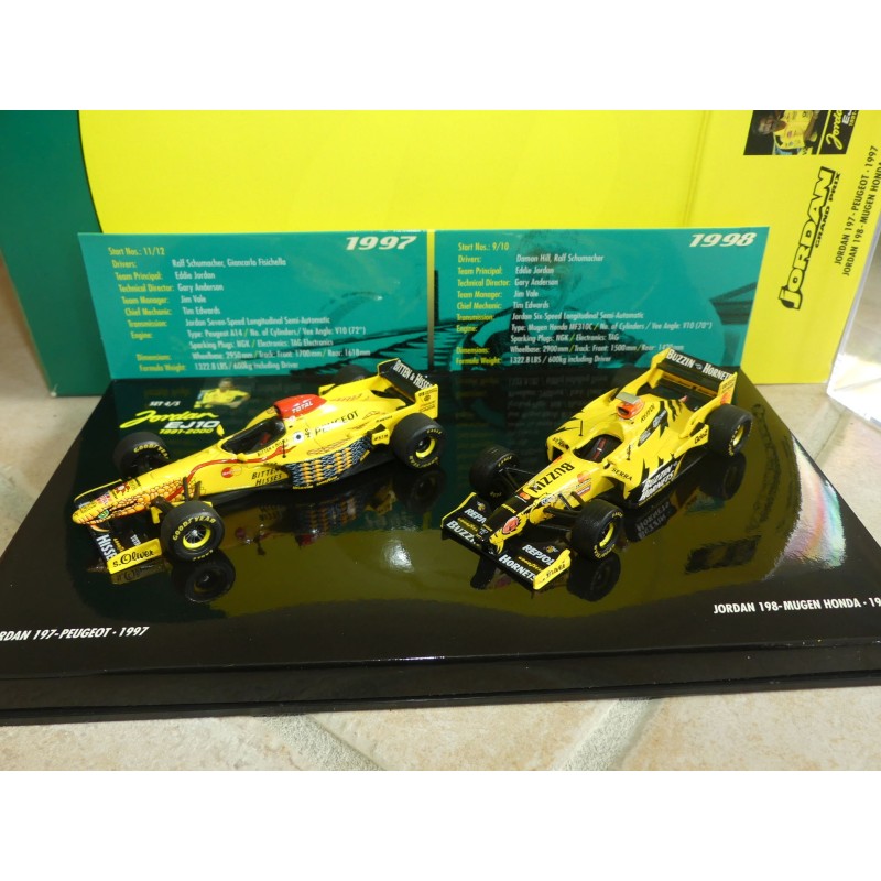 JORDAN 197 et JORDAN 198 GP 1997-1998 Coffret MINICHAMPS 1:43