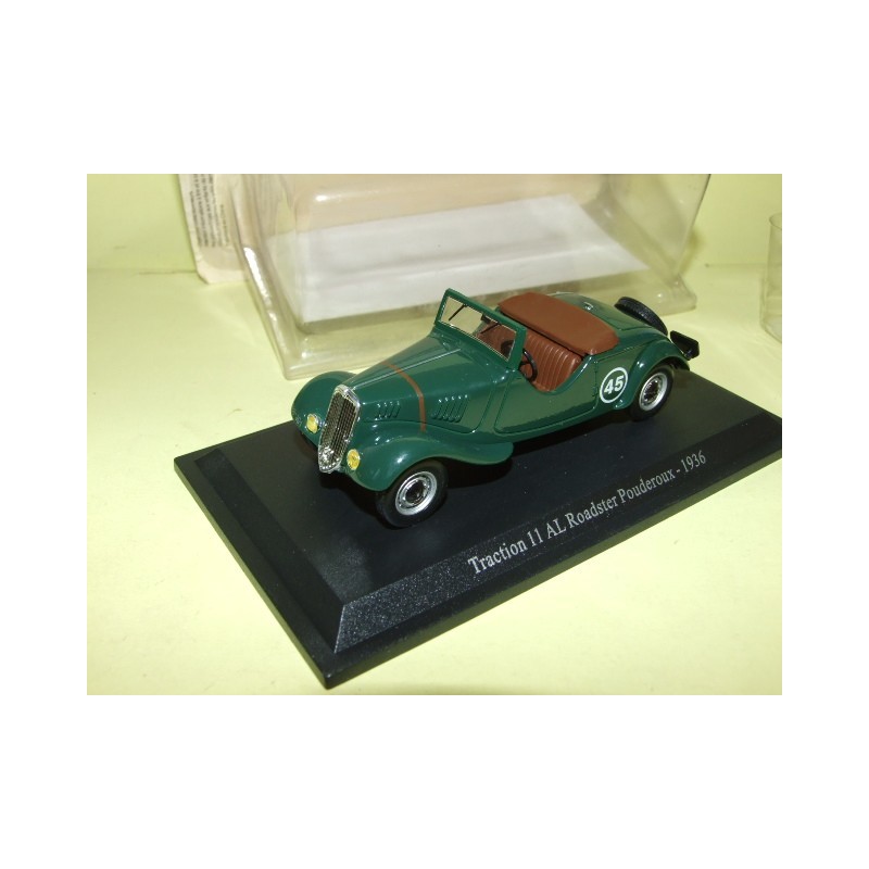 CITROEN TRACTION 11 AL ROADSTER POUDEROUX 1936 Vert UNIVERSAL HOBBIES 1:43 blister