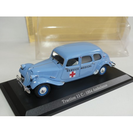 CITROEN TRACTION 11 C AMBULANCE 1954 Bleu UNIVERSAL HOBBIES 1:43 blister