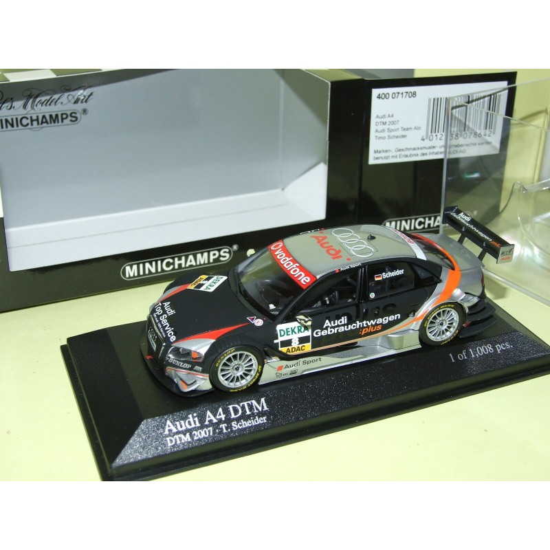 AUDI A4 NÂ°8 DTM 2007 SCHEIDER MINICHAMPS 1:43