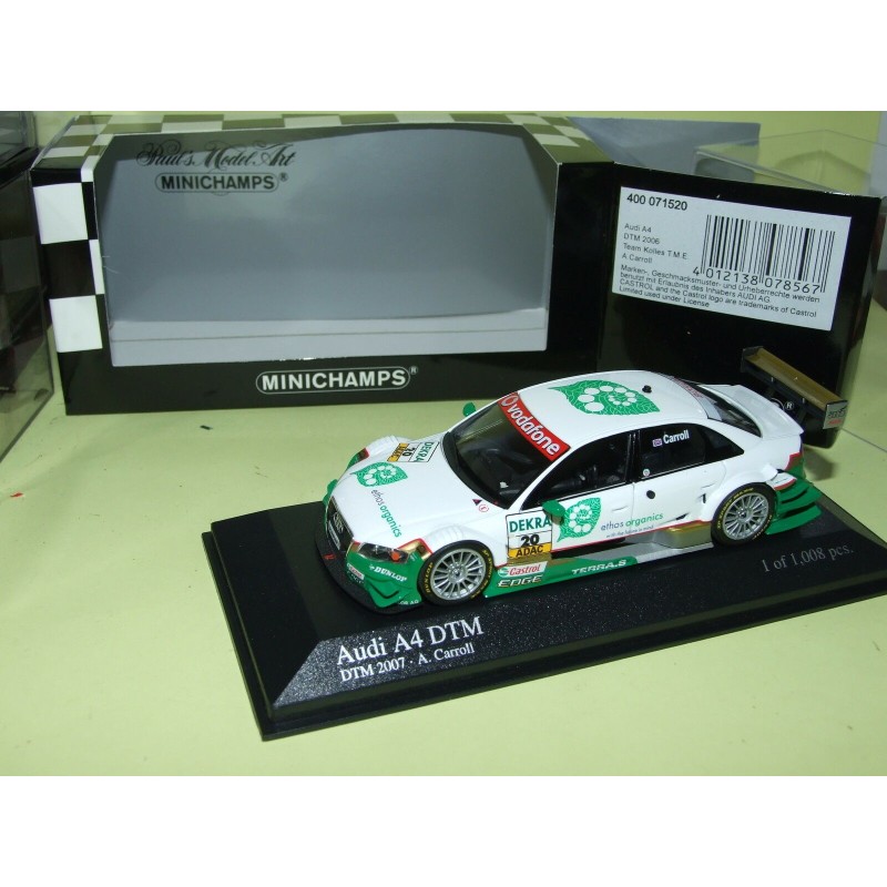 AUDI A4 N°20 DTM 2007 A. CARROLL MINICHAMPS 1:43