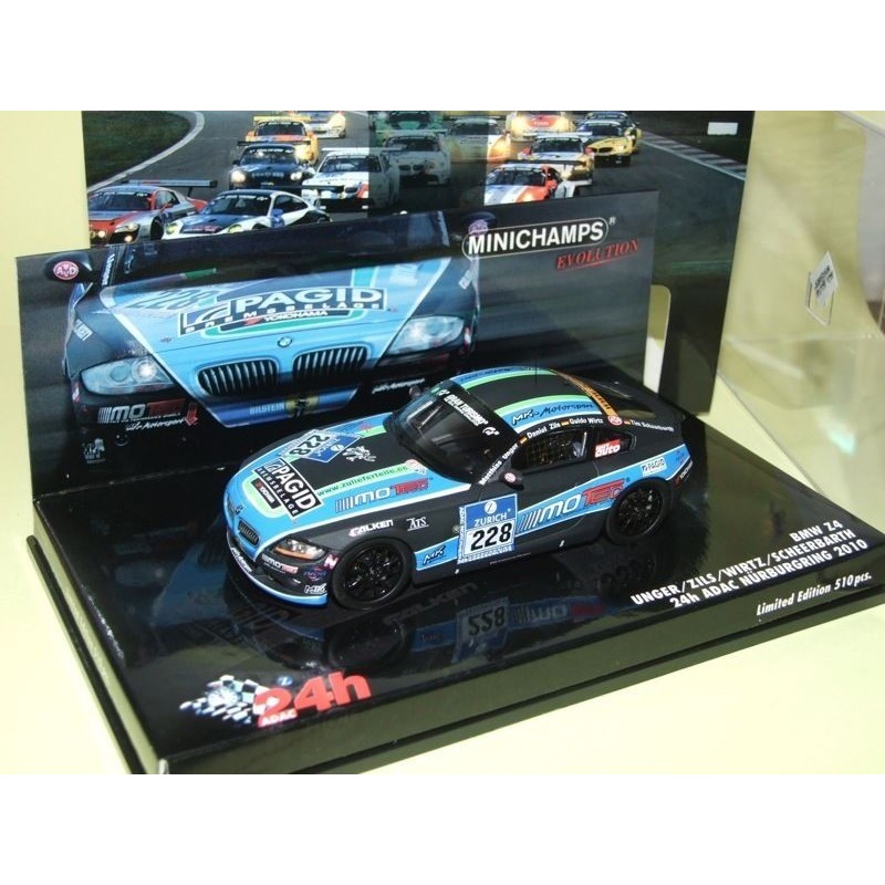 BMW Z4 N°228 24 Heures ADAC NURBURGRING 2010 MINICHAMPS 1:43