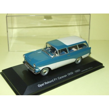 OPEL REKORD P1 CARAVAN 1958-1960 Bleu-Blanc MINICHAMPS 1:43