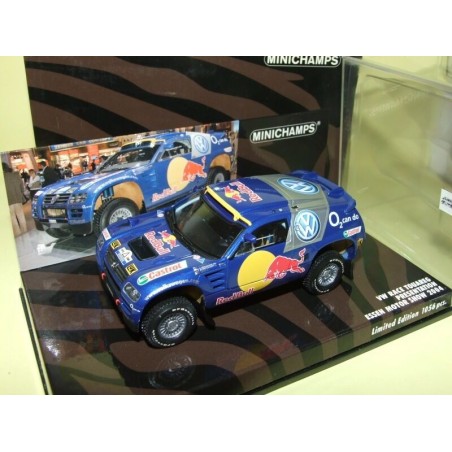 VW TOUAREG PRESENTATION ESSEN MOTOR SHOW 2004 RALLYE PARIS DAKAR MINICHAMPS 1:43