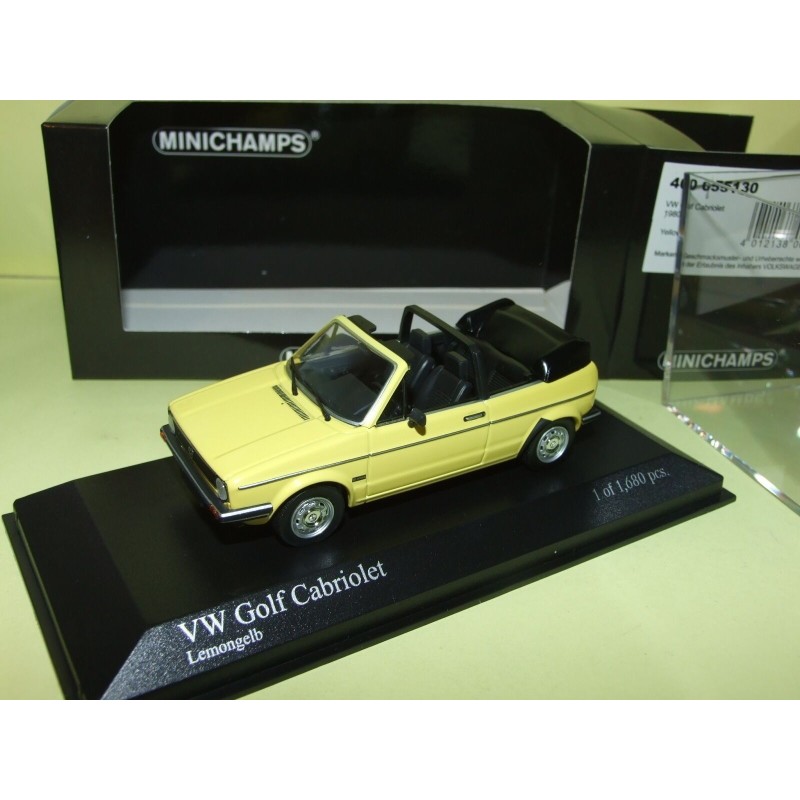 VW GOLF CABRIOLET 1980 Jaune MINICHAMPS 1:43