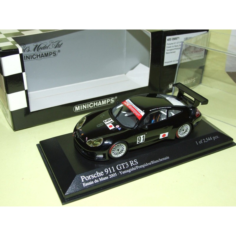 PORSCHE 911 GT3 RS N°91 LE MANS 2005 ESSAI MINICHAMPS 1:43