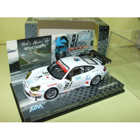 PORSCHE 911 GT3 RS NÂ°91 1000 Km DE SPA 2005 MINICHAMPS 1:43
