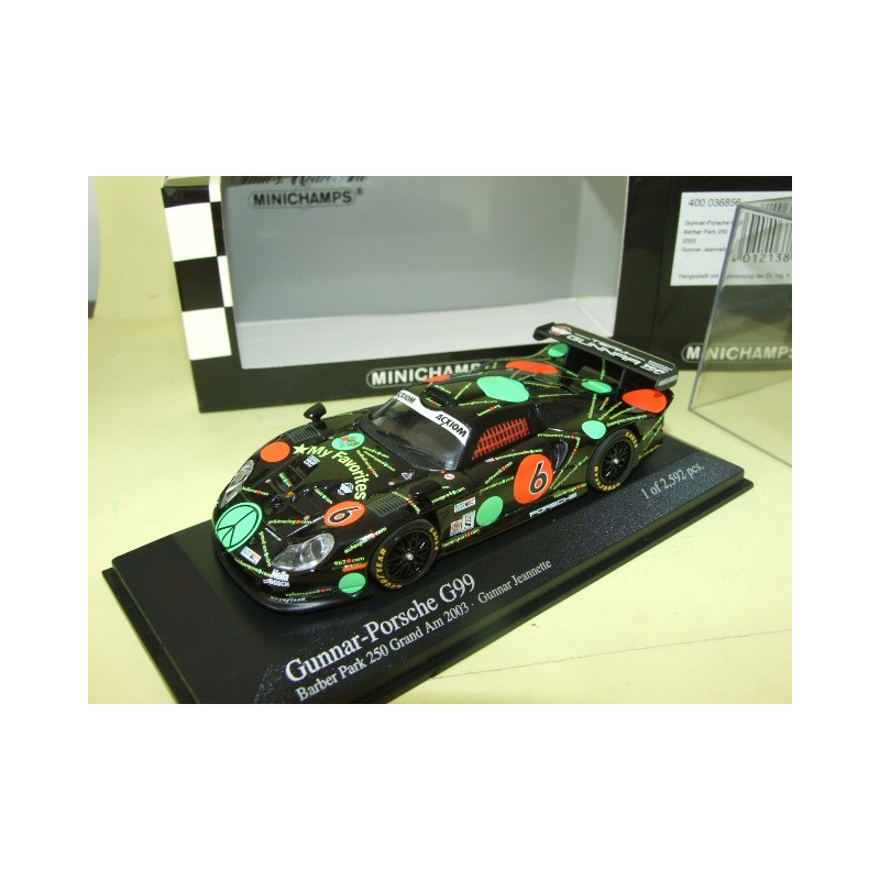 PORSCHE GUNNAR G99 BARBER PARK 250 N°6 GRAN AM 2003 MINICHAMPS 1:43
