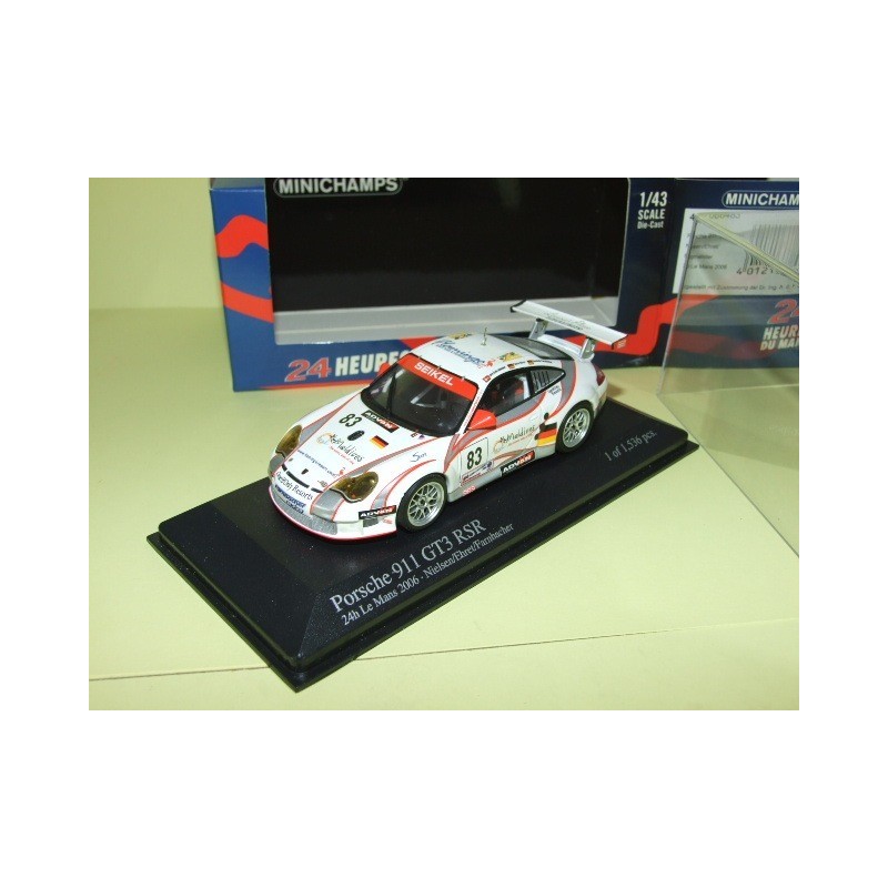 PORSCHE 911 GT3 RSR NÂ°83 LE MANS 2006 MINICHAMPS 1:43