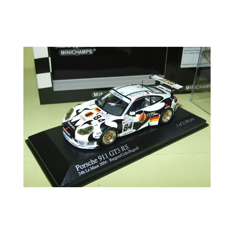 PORSCHE 911 GT3 RS NÂ°84 LE MANS 2004 MINICHAMPS 1:43