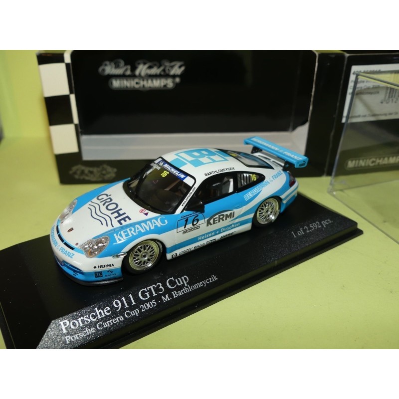 PORSCHE 911 GT3 CUP 996 NÂ°16 CARRERA CUP 2005 BARTHLOMEYCZIK MINICHAMPS 1:43
