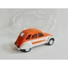 CITROEN 2CV N°013 SPOT 1973 Blanc et Orange NOREV 1:43 sous coque