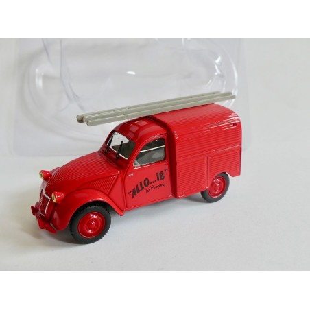 CITROEN 2CV NÂ°038 FOURGONNETTE POMPIERS ALLO 18 NOREV 1:43 sous coque