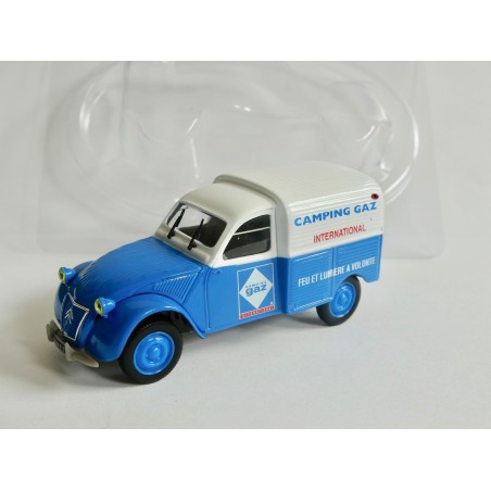 CITROEN 2CV N°041 FOURGONNETTE CAMPING GAZ NOREV 1:43 sous coque