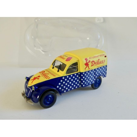CITROEN 2CV N°076 FOURGONNETTE PATES DELICES NOREV 1:43 sous coque