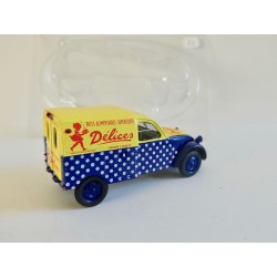 CITROEN 2CV N°076 FOURGONNETTE PATES DELICES NOREV 1:43 sous coque