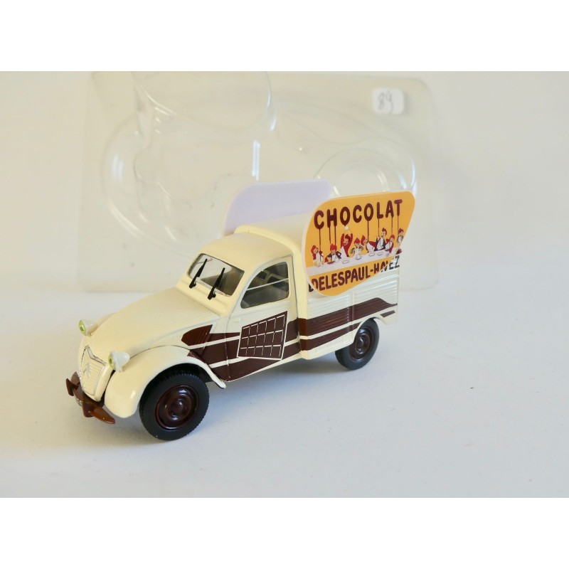 CITROEN 2CV NÂ°089 FOURGONNETTE CHOCOLAT DELESPAUL HAVEZ NOREV 1:43 sous coque