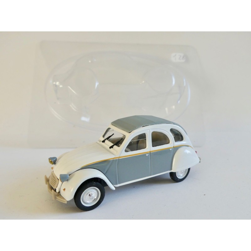 CITROEN 2CV NÂ°128 DOLLY Gris et Blanc NOREV 1:43 sous coque
