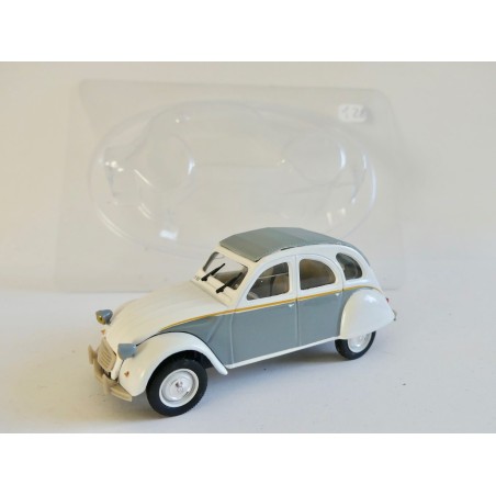 CITROEN 2CV NÂ°128 DOLLY Gris et Blanc NOREV 1:43 sous coque
