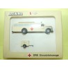 AUTOCAR CAR MERCEDES O 5000 DRK Avec Sa Remorque SERIE BREKINA HO 1:87