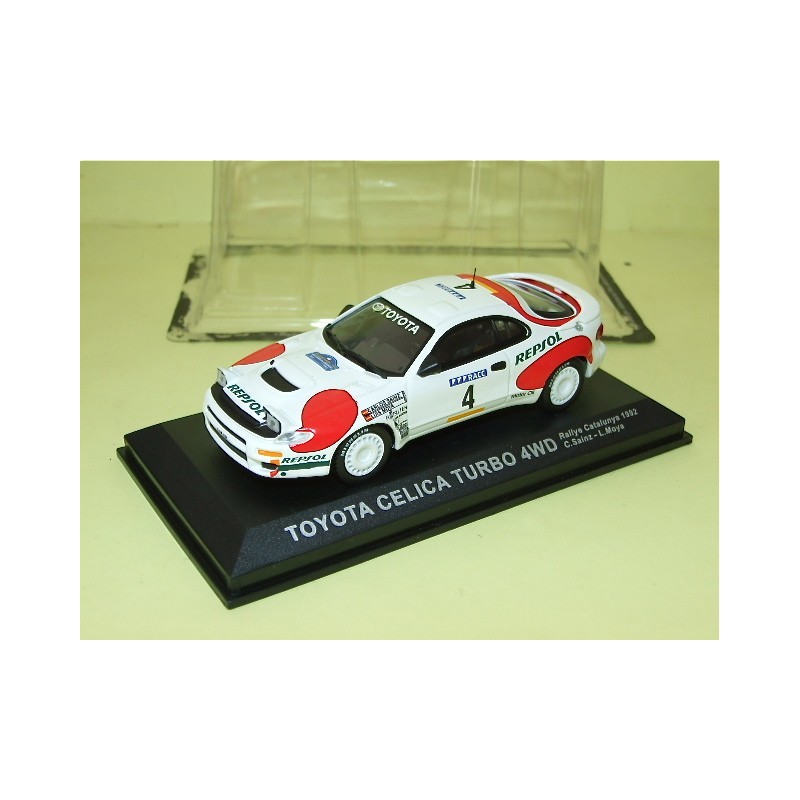 TOYOTA CELICA TURBO 4WD RALLYE DE CATALOGNE 1992 SAINZ ALTAYA 1:43 sous coque