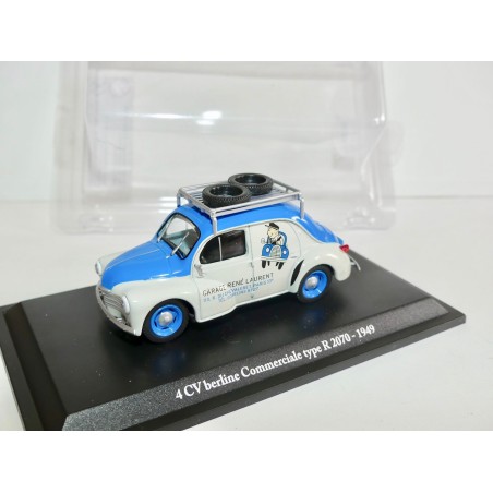 RENAULT 4CV BERLINE COMMERCIALE GARAGE RENE LAURENT ELIGOR PRESSE 1:43