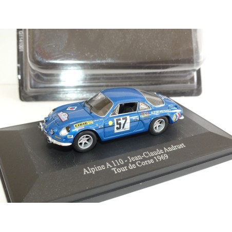 RENAULT ALPINE A110 RALLYE TOUR DE CORSE 1969 ANDRUET ELIGOR PRESSE 1:43
