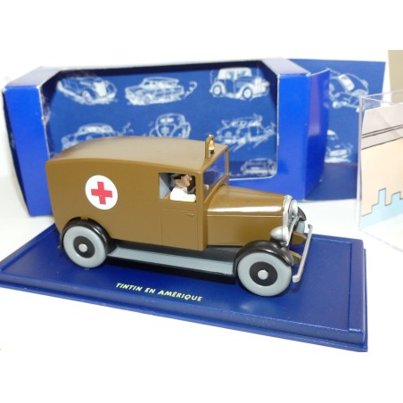 VOITURE TINTIN N°51 AMBULANCE DE CHICAGO EN AMERIQUE ATLAS 1:43