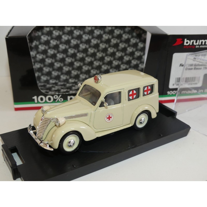 FIAT 1100 E AMBULANCE CROCE ROSSA 1947 BRUMM R179 1:43