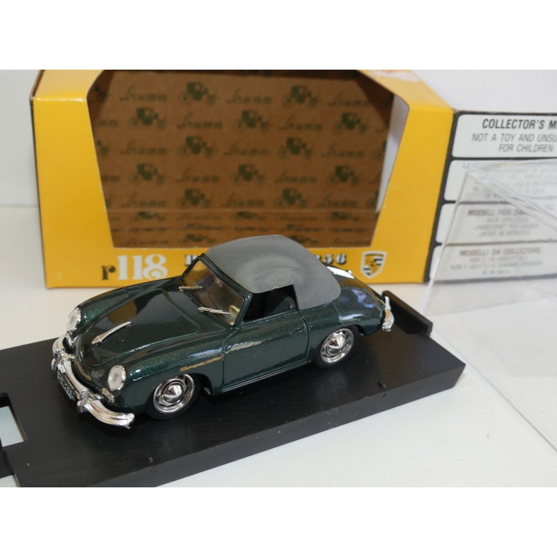 PORSCHE 356 CABRIOLET 1950 Vert Foncé BRUMM R118 1:43