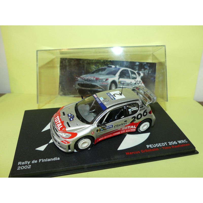 PEUGEOT 206 WRC RALLYE DE FINLANDE 2002 M. GRONHOLM ALTAYA 1:43 4Ã¨me