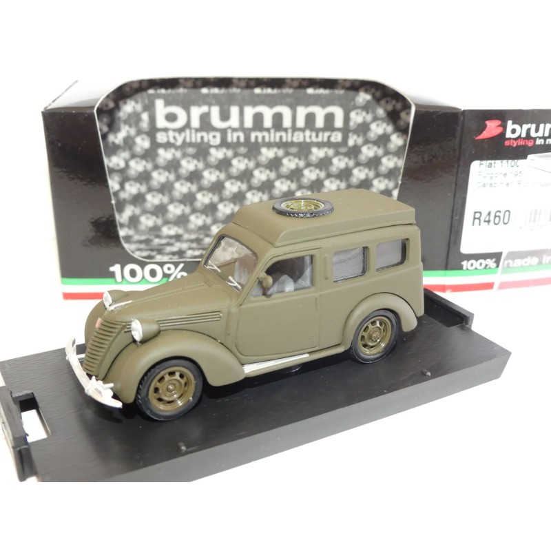 FIAT 1100 FOURGONNETTE 1950 CARABINIERI RADIOMOBILE MILITAIRE BRUMM R460 1:43