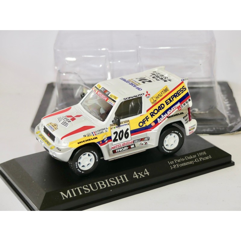 MITSUBISHI PAJERO NÂ°206 RALLYE PARIS DAKAR 1998 FONTENAY ALTAYA 1:43 sous coque